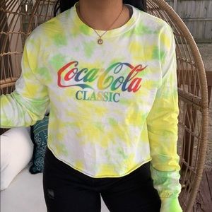 Coca Cola Crop Top Custom Tie Dye SZ L